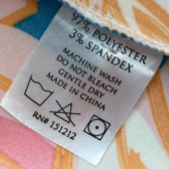 Michelle McDowell Tropical Floral Print Flutter Sleeve Notch Neck Top Resortwear - Picture 10 of 10